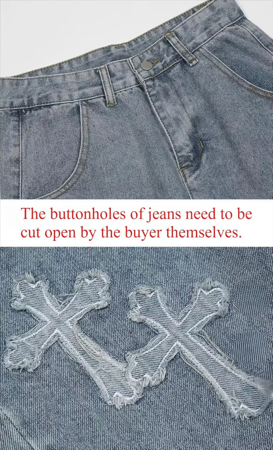 Trousers Cross Denim Pants Streetwear Hip Hop Low Rise Baggy Jeans for Men Korean Y2k Women Cargo Pants Punk Clothe