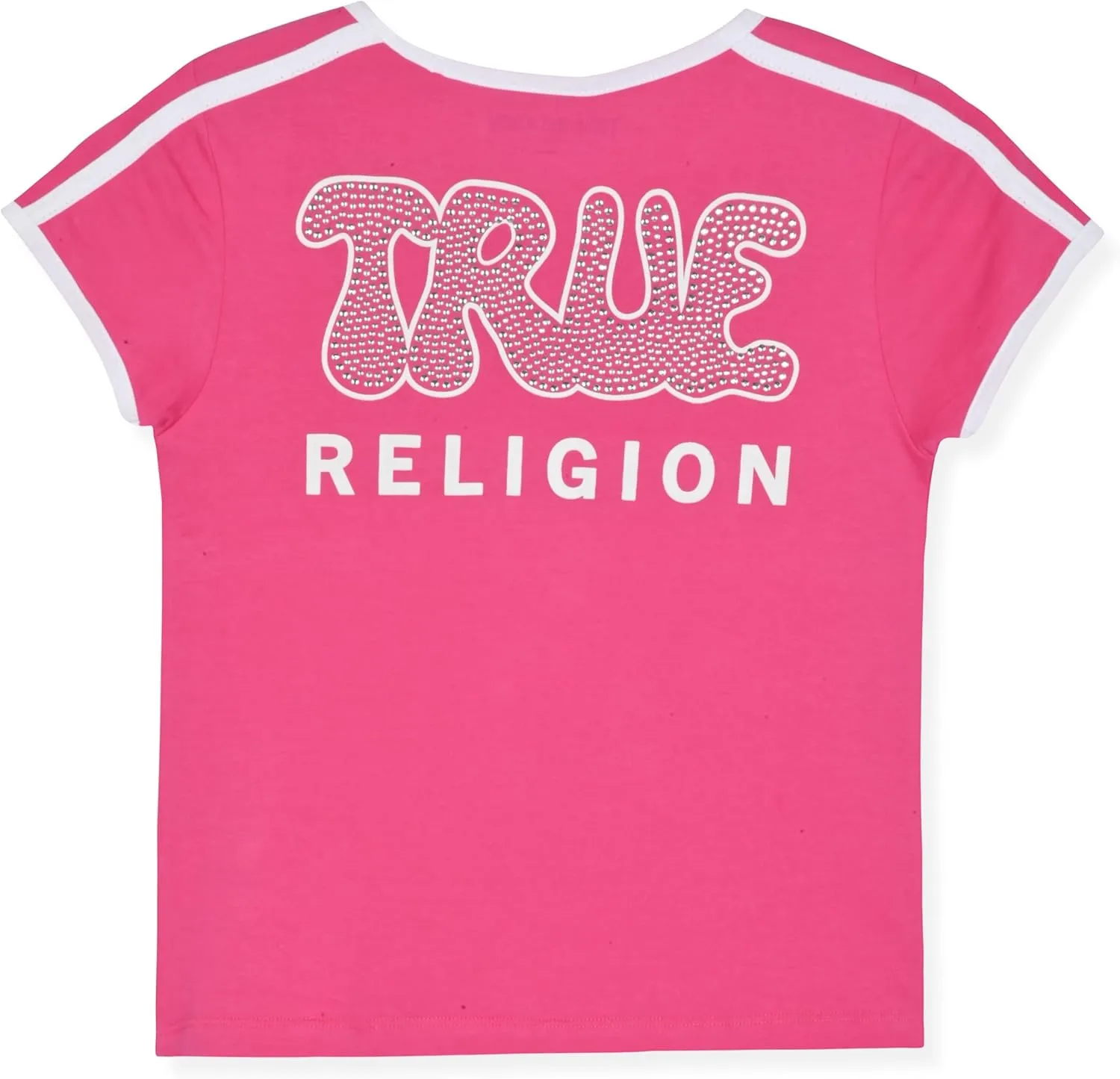 True Religion Girls Short Sleeve Tee Shirt with Embelishments - Soft and Comfortable Girls T-Shirts
