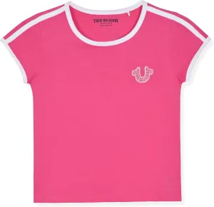 True Religion Girls Short Sleeve Tee Shirt with Embelishments - Soft and Comfortable Girls T-Shirts