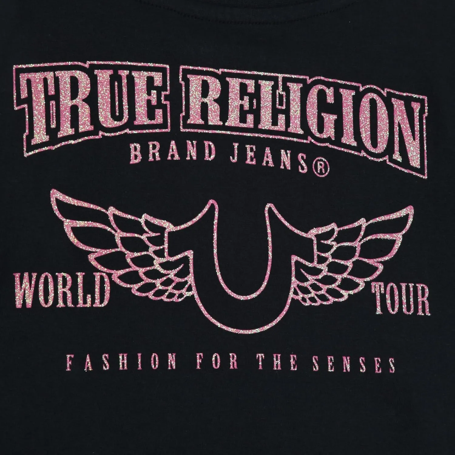 True Religion Girls Short Sleeve Tee Shirt with Embelishments - Soft and Comfortable Girls T-Shirts
