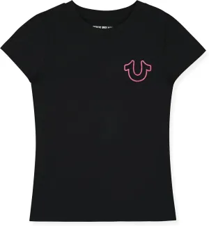 True Religion Girls Short Sleeve Tee Shirt with Embelishments - Soft and Comfortable Girls T-Shirts