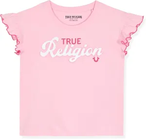 True Religion Girls Short Sleeve Tee Shirt with Embelishments - Soft and Comfortable Girls T-Shirts