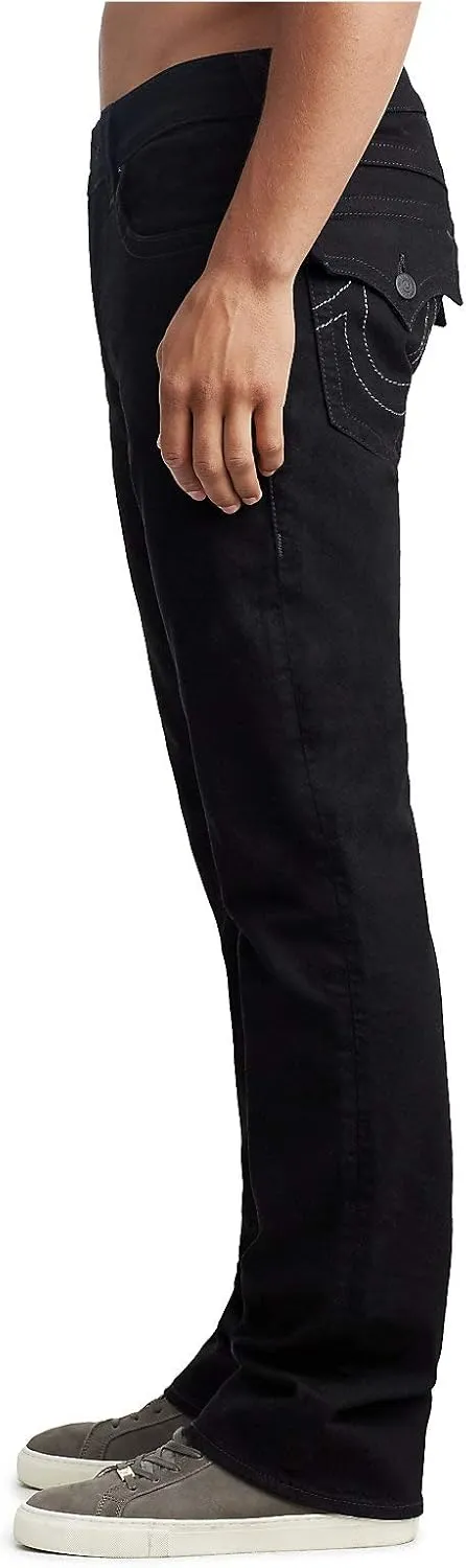 True Religion Men's Ricky Low Rise Straight Leg Jean with Back Flap Pockets