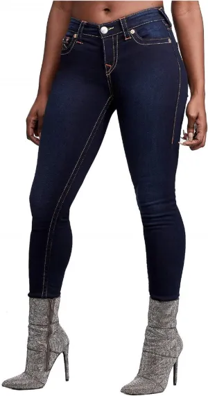 True Religion Women's Halle Mid Rise Super Skinny Fit Jean