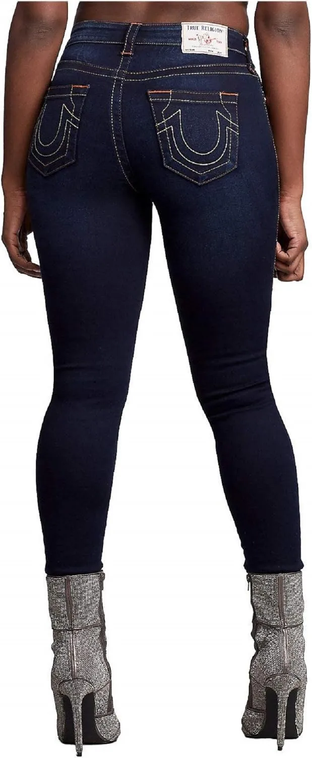 True Religion Women's Halle Mid Rise Super Skinny Fit Jean