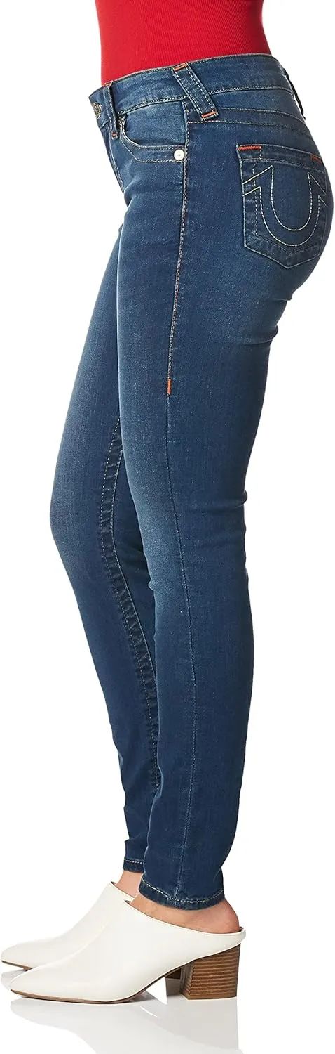 True Religion Women's Halle Mid Rise Super Skinny Fit Jean