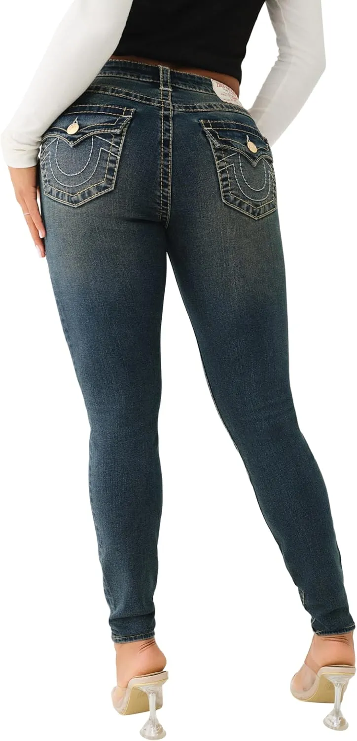 True Religion Women's Jennie Big T MR Flap Skinny