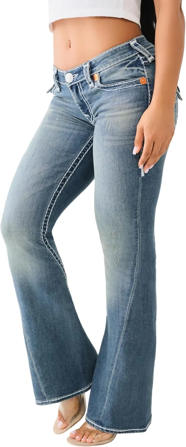 True Religion Women's Joey Low Rise Flare Super T​