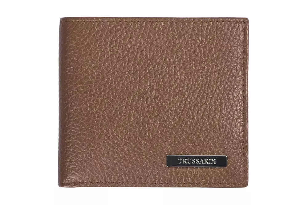 Trussardi Brown Leather Men Wallet