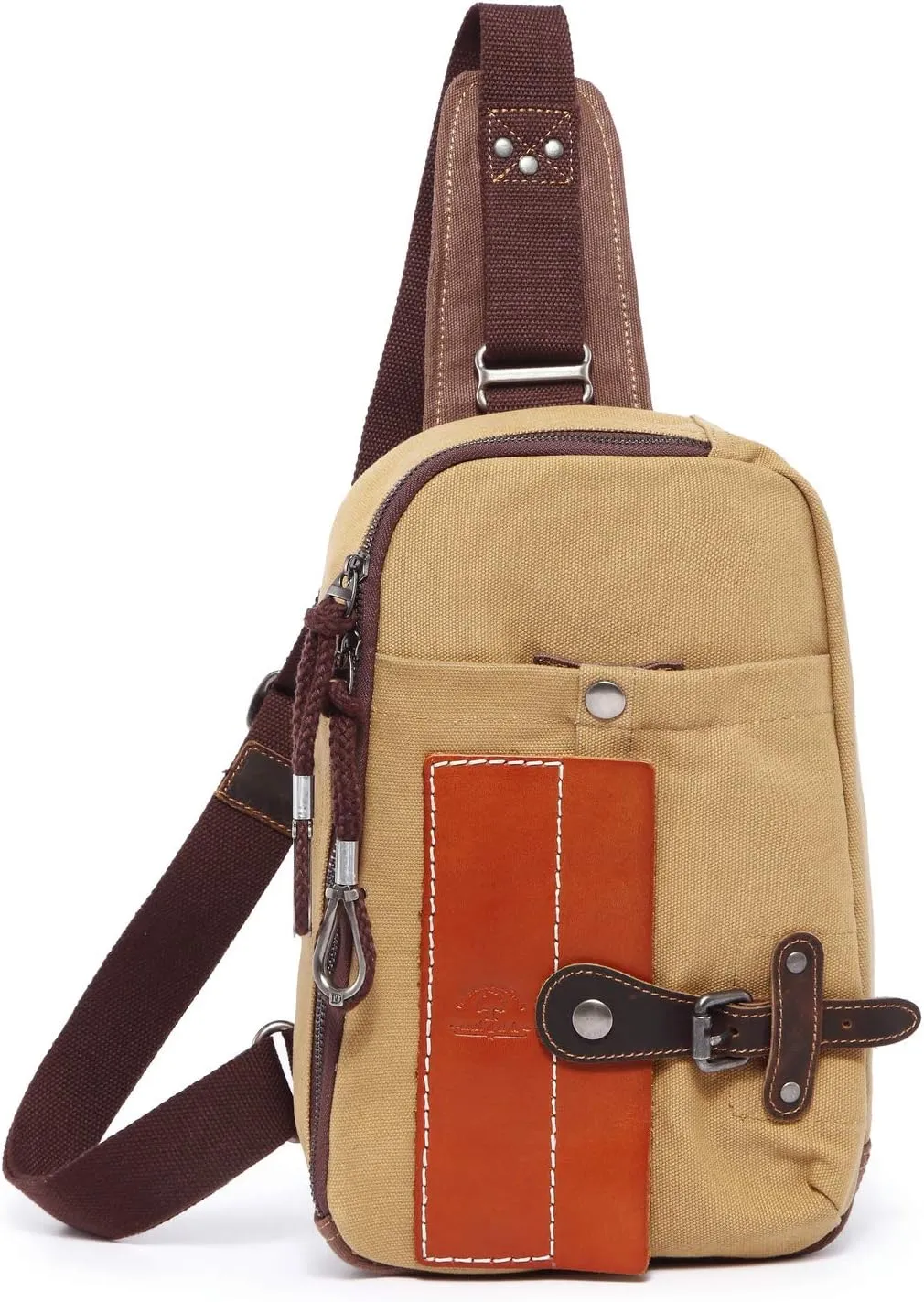 TSD Brand Hidden Woods Canvas Sling Bag