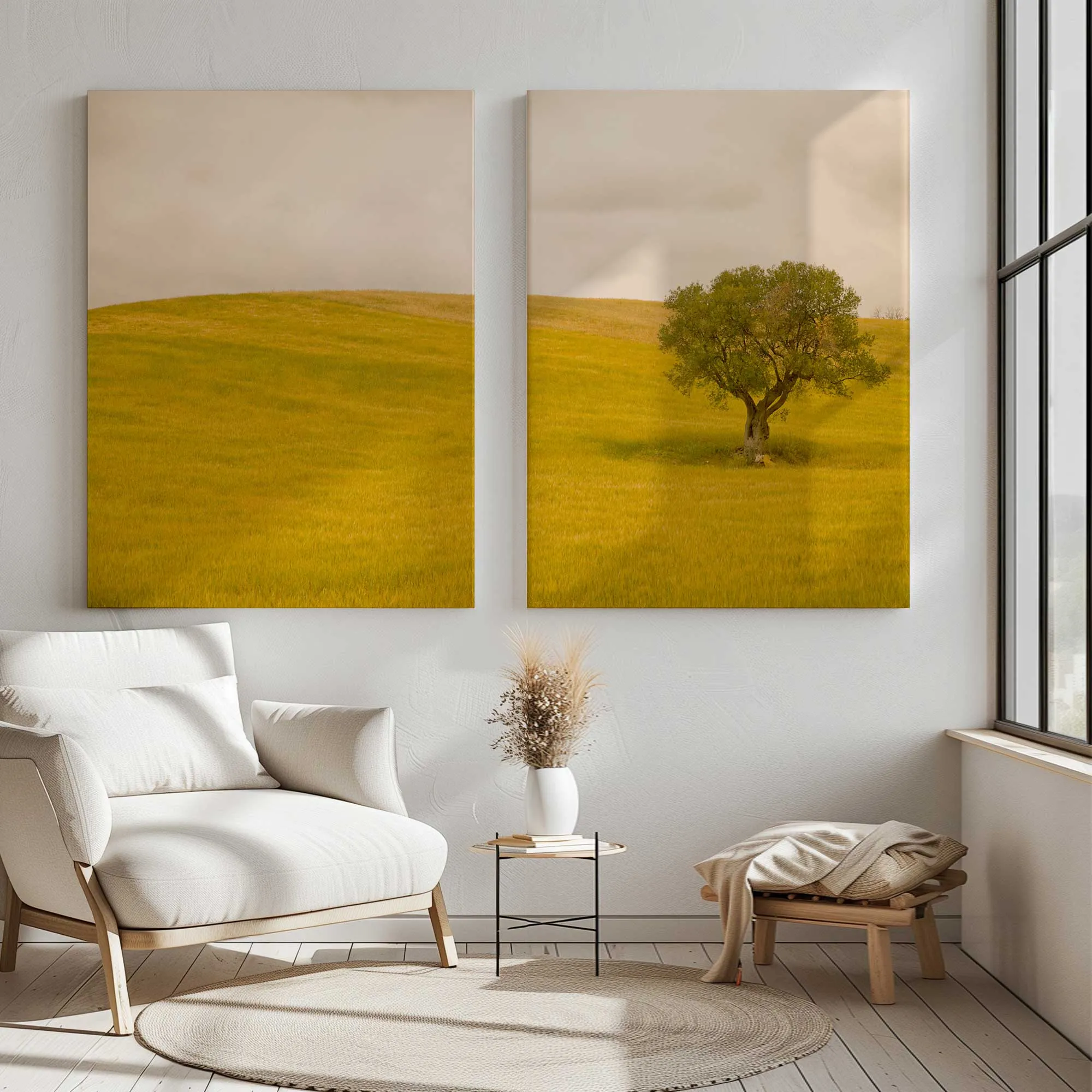 Tuscan Fields' Charm Large Canvas Print