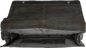 TUZECH Genuine Leather Bag Handmade Cross Body Messenger Briefcase, Office Bag Courier Satchel Bag Gift Men Women (15 Inches)
