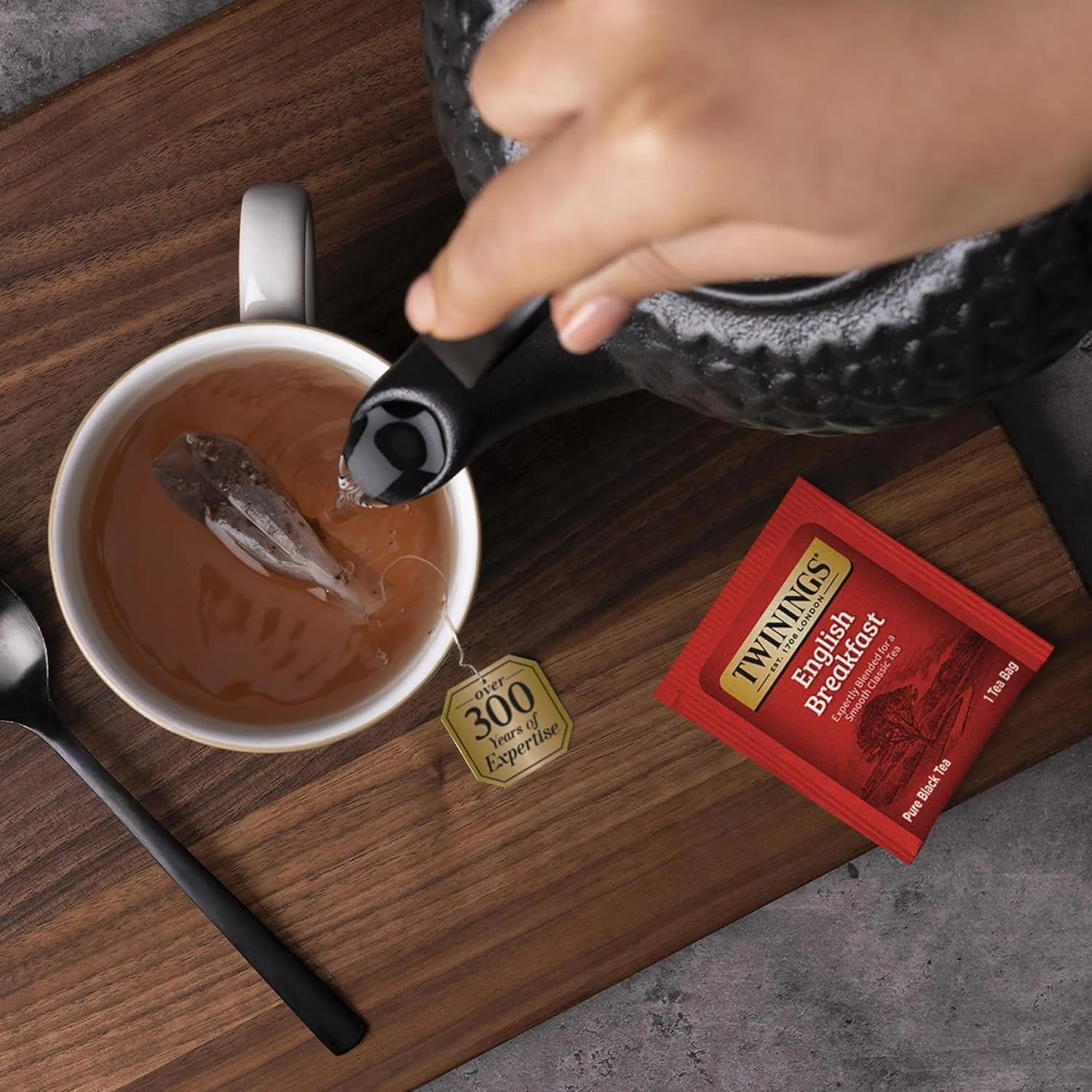 Twinings English Breakfast Individually Wrapped Tea Bags, 50 Count (Pack of 2), Flavorful, Robust Caffeinated Black Tea, Enjoy Hot or Iced