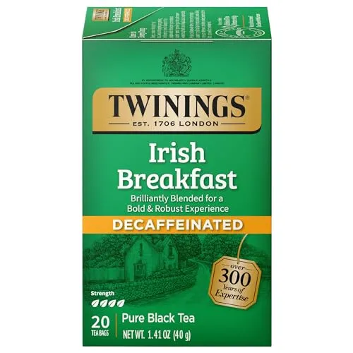 Twinings Irish Breakfast Decaffeinated Tea Robust.