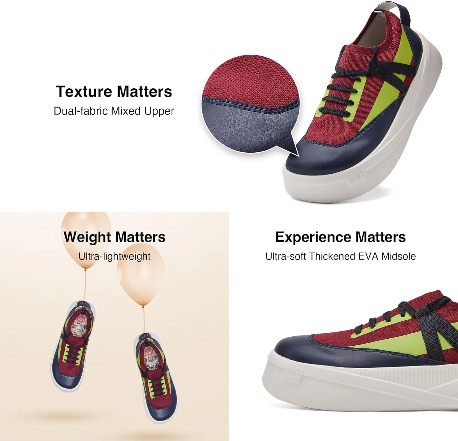 UIN Men's Art Travel Walking Shoes Slip On Casual Lightweight Wide Toe Comfort Fashion Sneaker Victoria ⅠⅢ Ⅳ