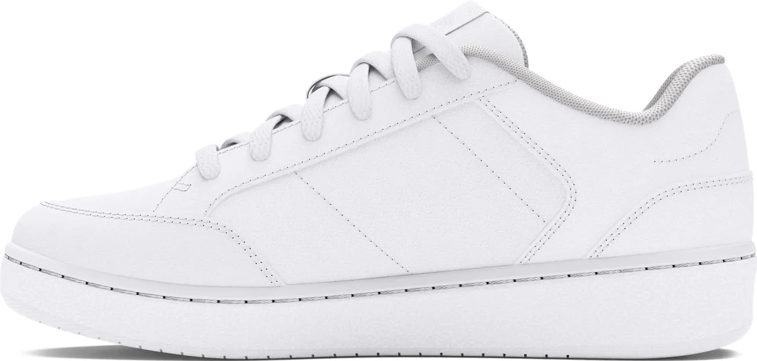 Under Armour - Kids Gs Official Lthr Shoes, Color White (100), Size: 4.5 M US Big Kid