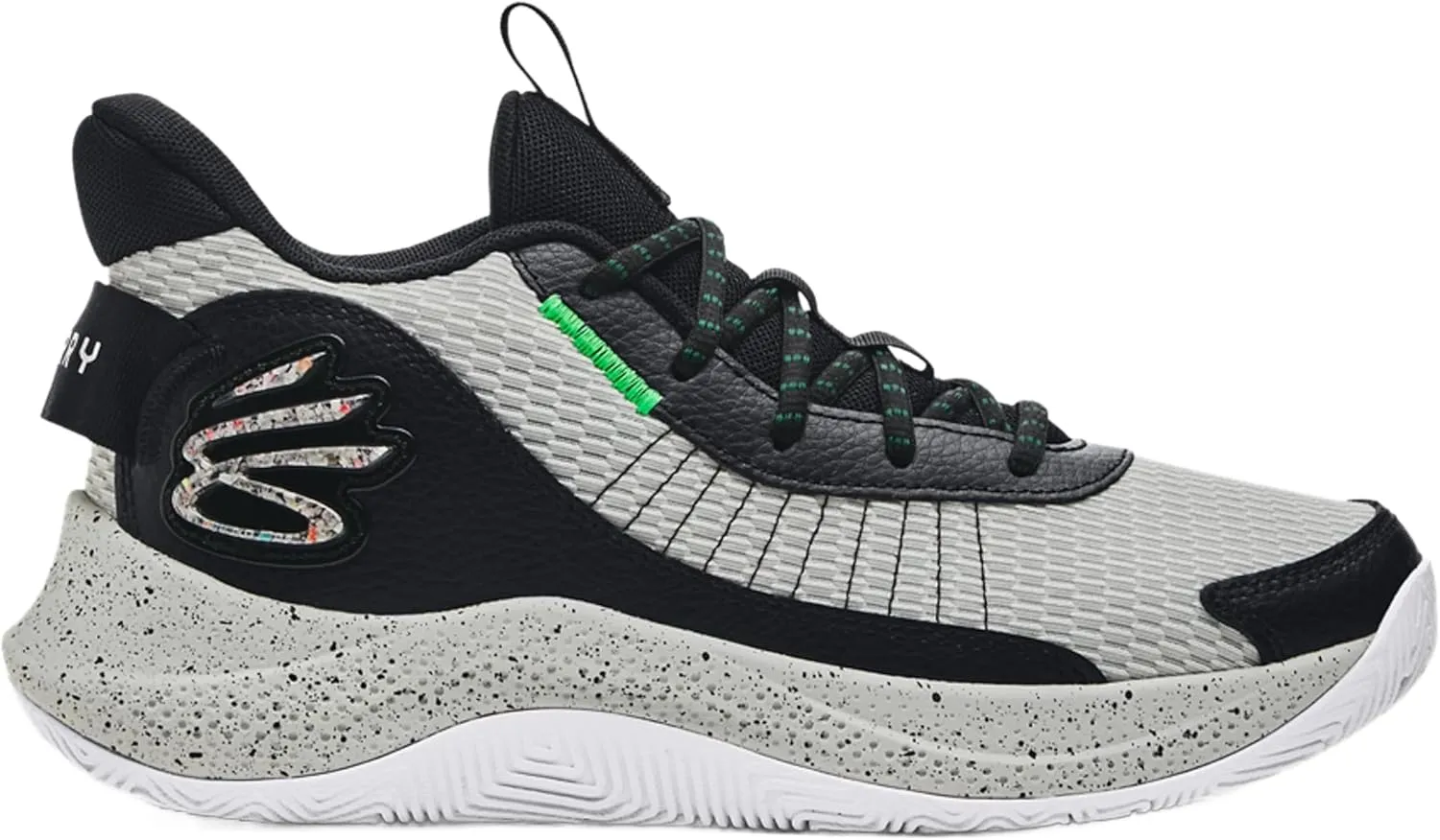Under Armour Men's Curry 3Z7 Basketball Shoes 3026622 (Black/Olive Tint/Green Screen - 002, US Footwear Size System, Adult, Men, Numeric, Medium, 9.5)
