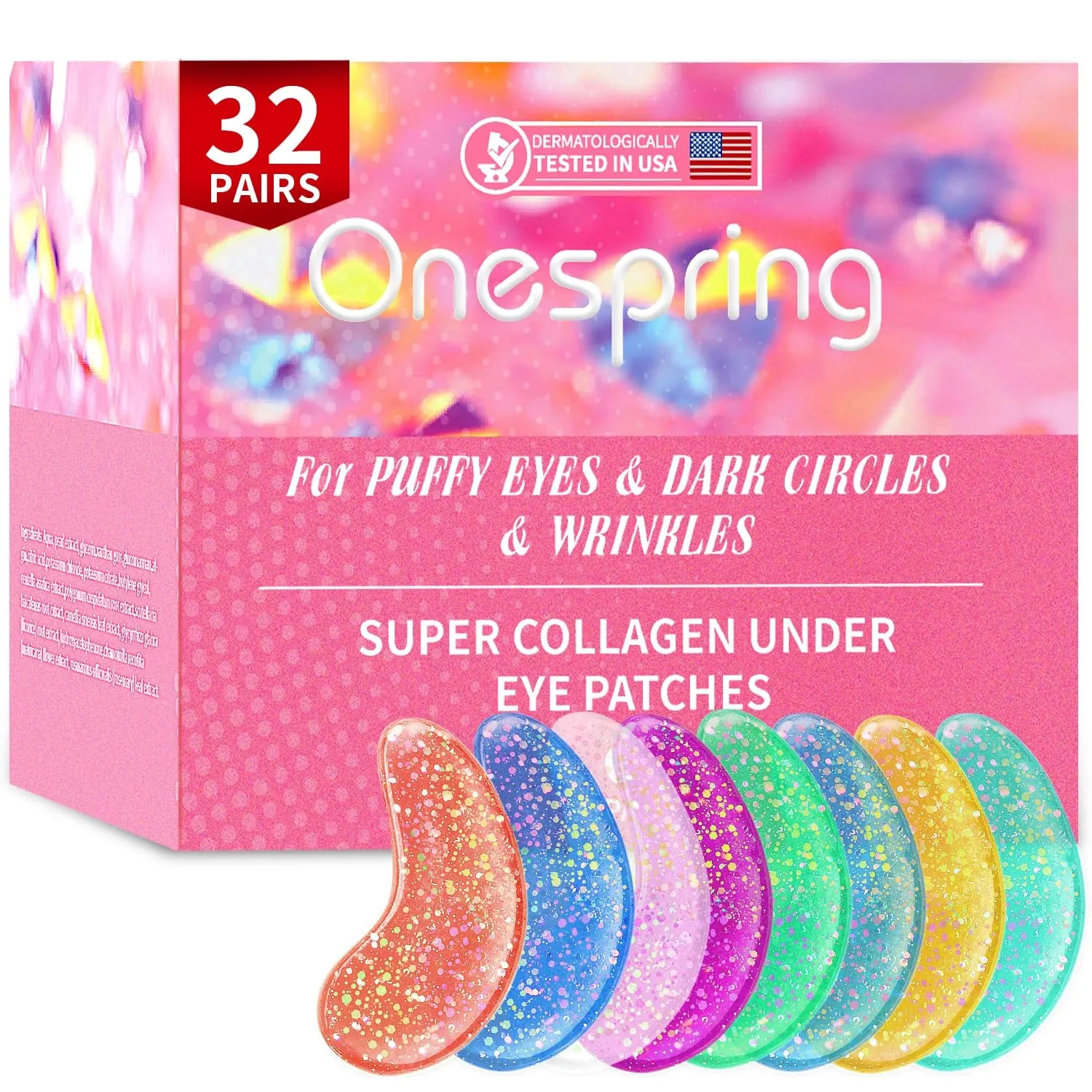 Under Eye Mask - Valentines Day Gifts for Women - Skin Care Reduce Dark Circles, Puffy Eyes, Undereye Bags, Wrinkles - Bridesmaid Gifts - Gel under Eye Patches (24 Pairs)