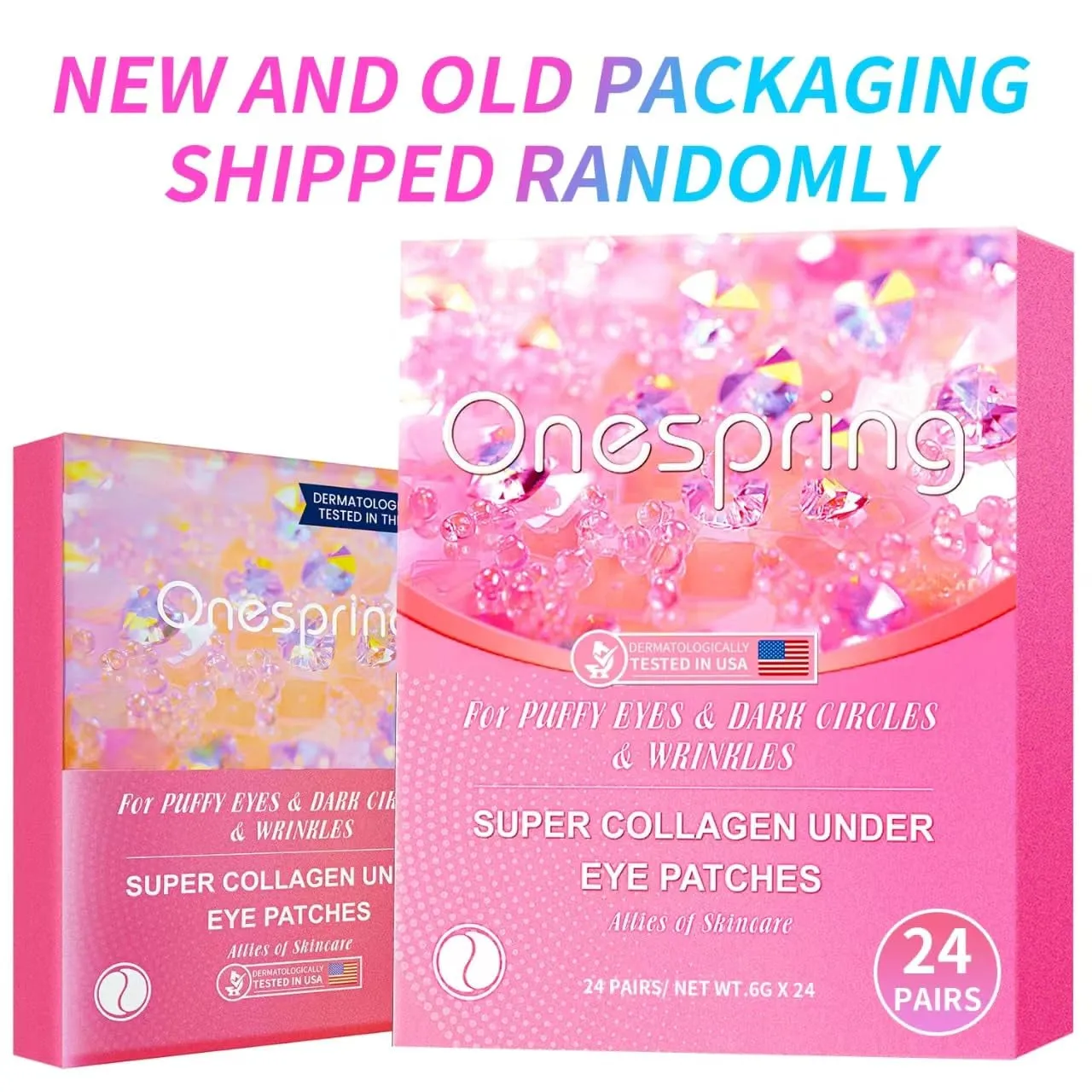 Under Eye Mask - Valentines Day Gifts for Women - Skin Care Reduce Dark Circles, Puffy Eyes, Undereye Bags, Wrinkles - Bridesmaid Gifts - Gel under Eye Patches (24 Pairs)