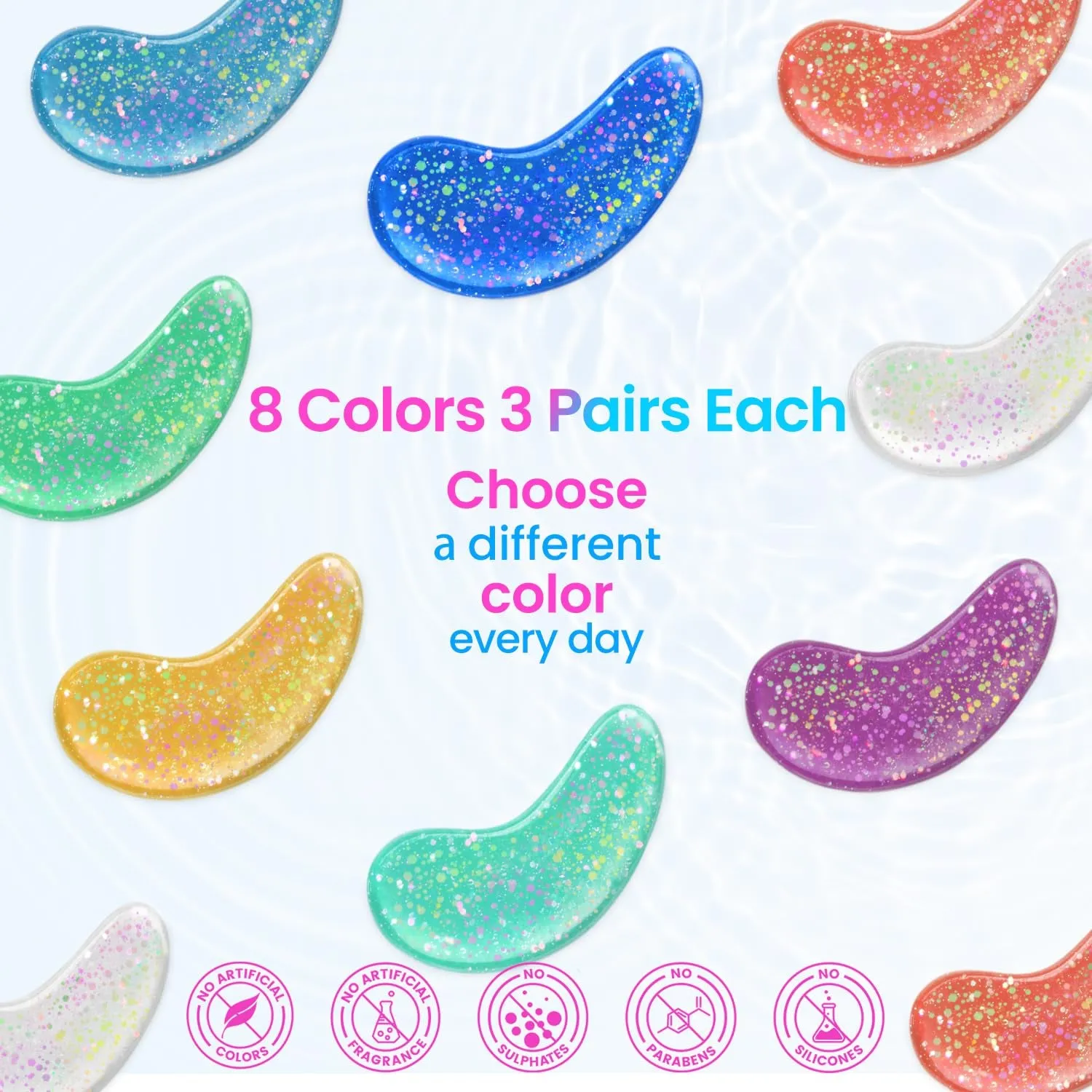 Under Eye Mask - Valentines Day Gifts for Women - Skin Care Reduce Dark Circles, Puffy Eyes, Undereye Bags, Wrinkles - Bridesmaid Gifts - Gel under Eye Patches (24 Pairs)