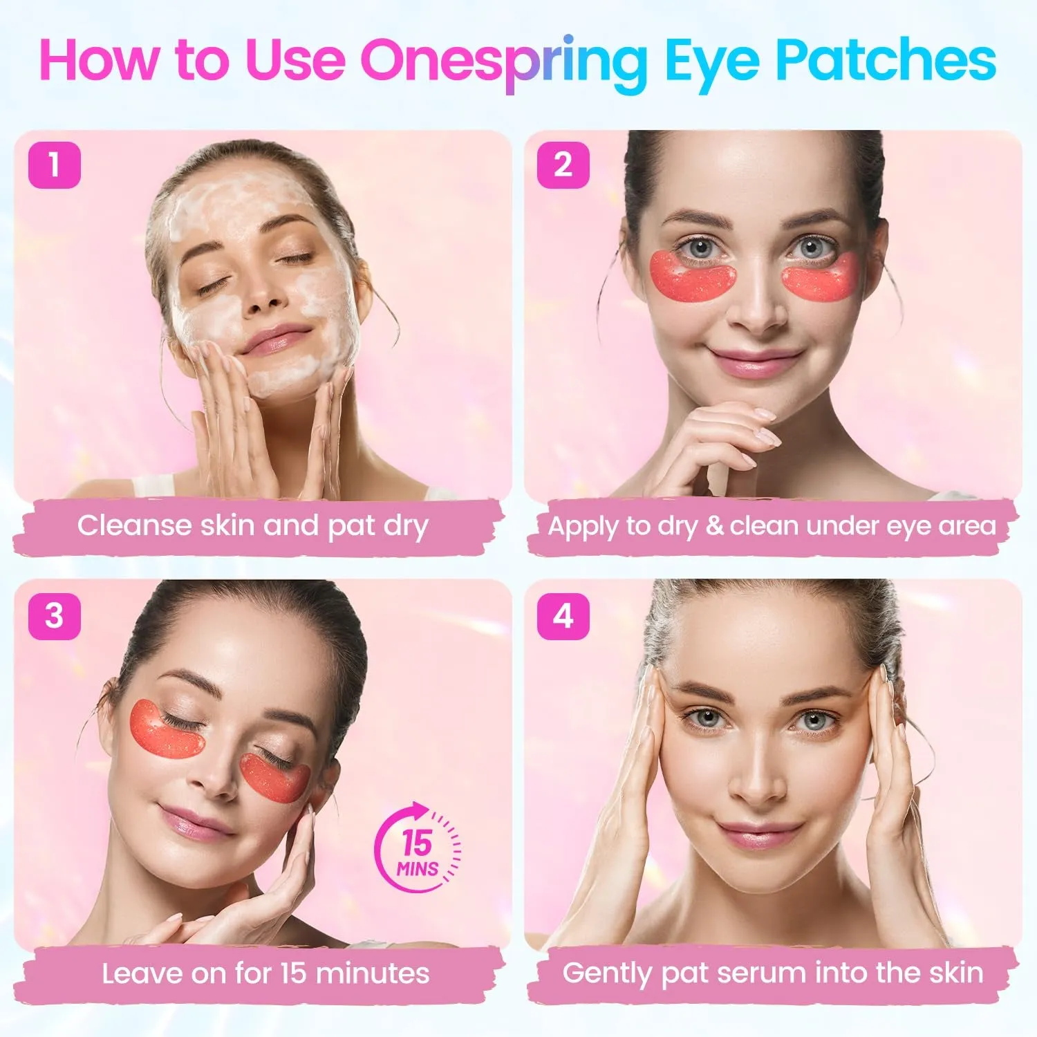 Under Eye Mask - Valentines Day Gifts for Women - Skin Care Reduce Dark Circles, Puffy Eyes, Undereye Bags, Wrinkles - Bridesmaid Gifts - Gel under Eye Patches (24 Pairs)