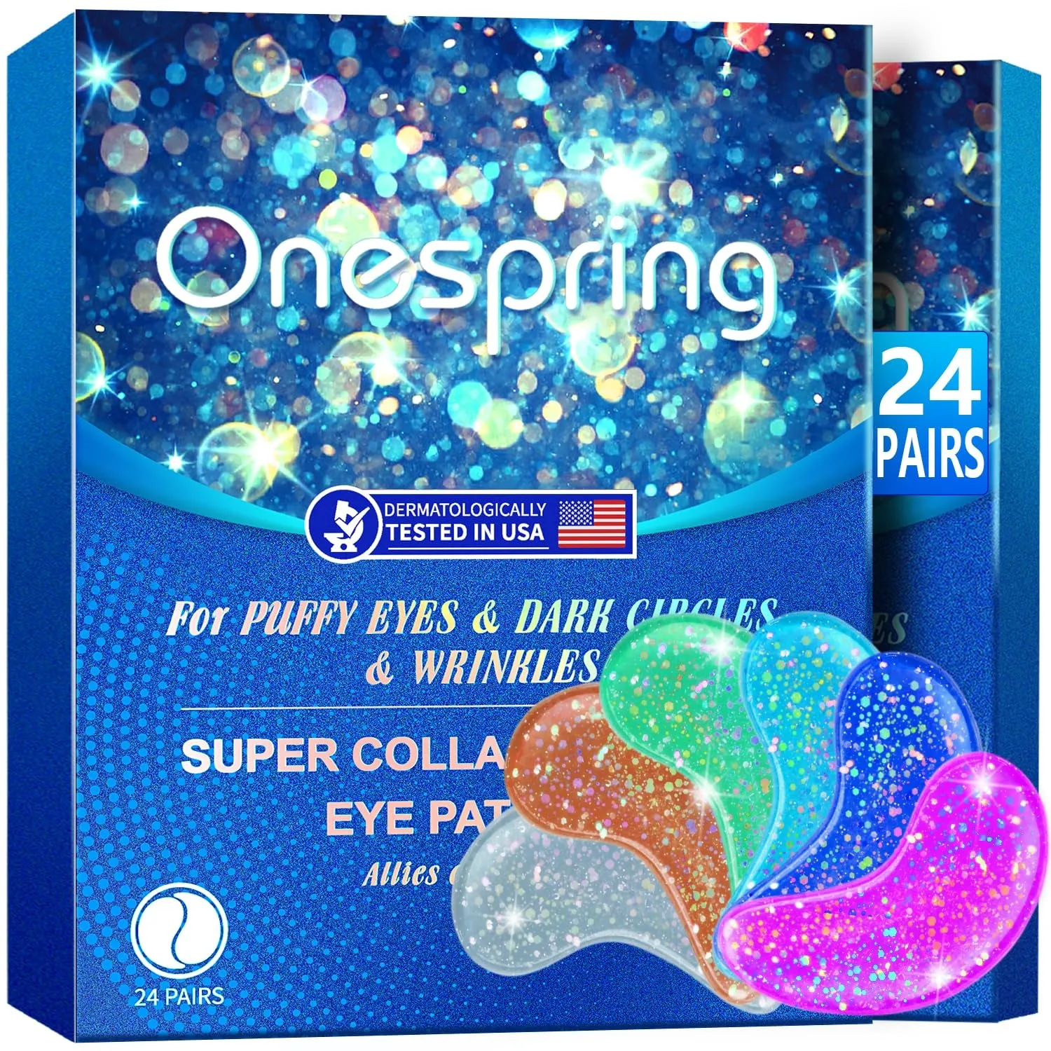 Under Eye Mask - Valentines Day Gifts for Women - Skin Care Reduce Dark Circles, Puffy Eyes, Undereye Bags, Wrinkles - Bridesmaid Gifts - Gel under Eye Patches (24 Pairs)