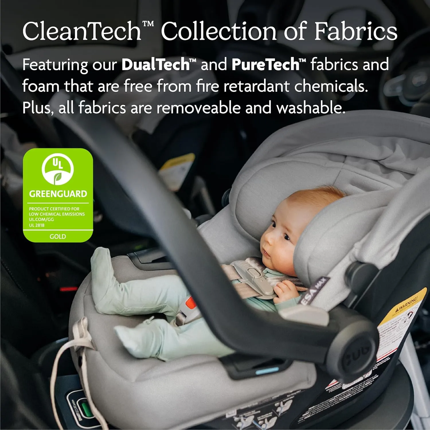 UPPAbaby Mesa Max Infant Car Seat/Base with Load Leg and Robust Infant Insert Included/Innovative Safety Features   Simple Installation/Direct Stroller Attachment/Greyson (Charcoal Mélange)