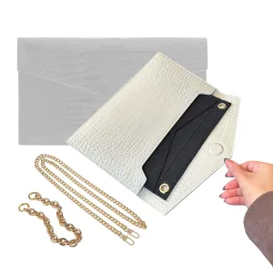 Uptown Clutch Conversion Kit with Gold Chain Wristlet Insert Wallet on Chain WOC Uptown Pouch Insert (Sienna)