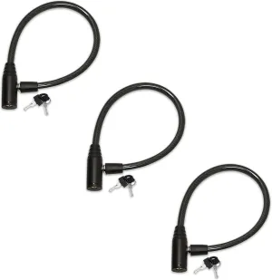 Urban August Child-Proof Refrigerator Lock for Kids & Adults - Lock for French Door Fridge and Cabinet (Regular, Black - 3 Pack Keyed Alike)