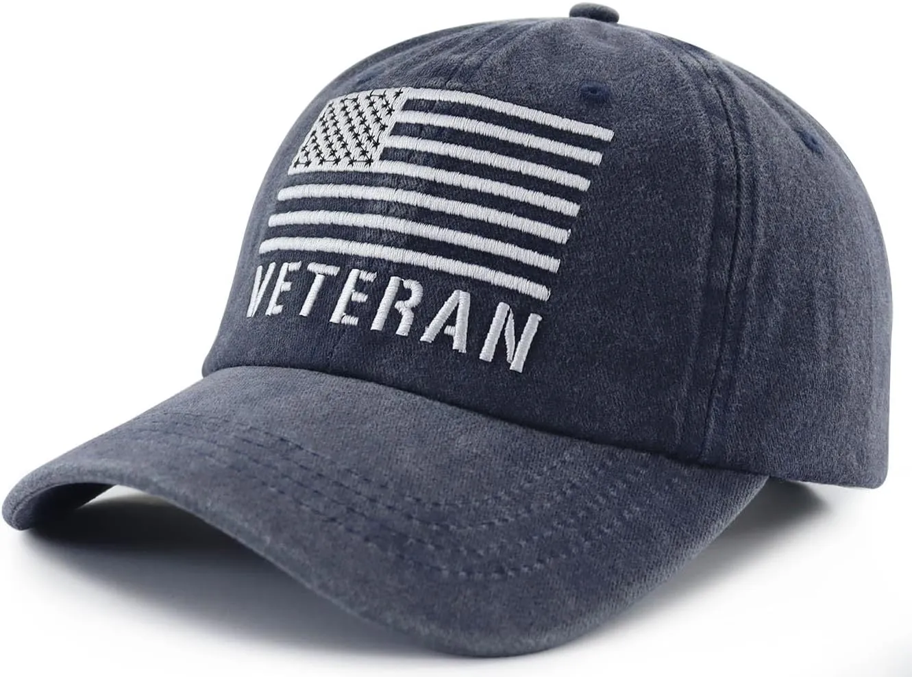 USA Flag Veteran Hat for Men Women, Funny Adjustable Embroidery American Army Military Baseball Cap