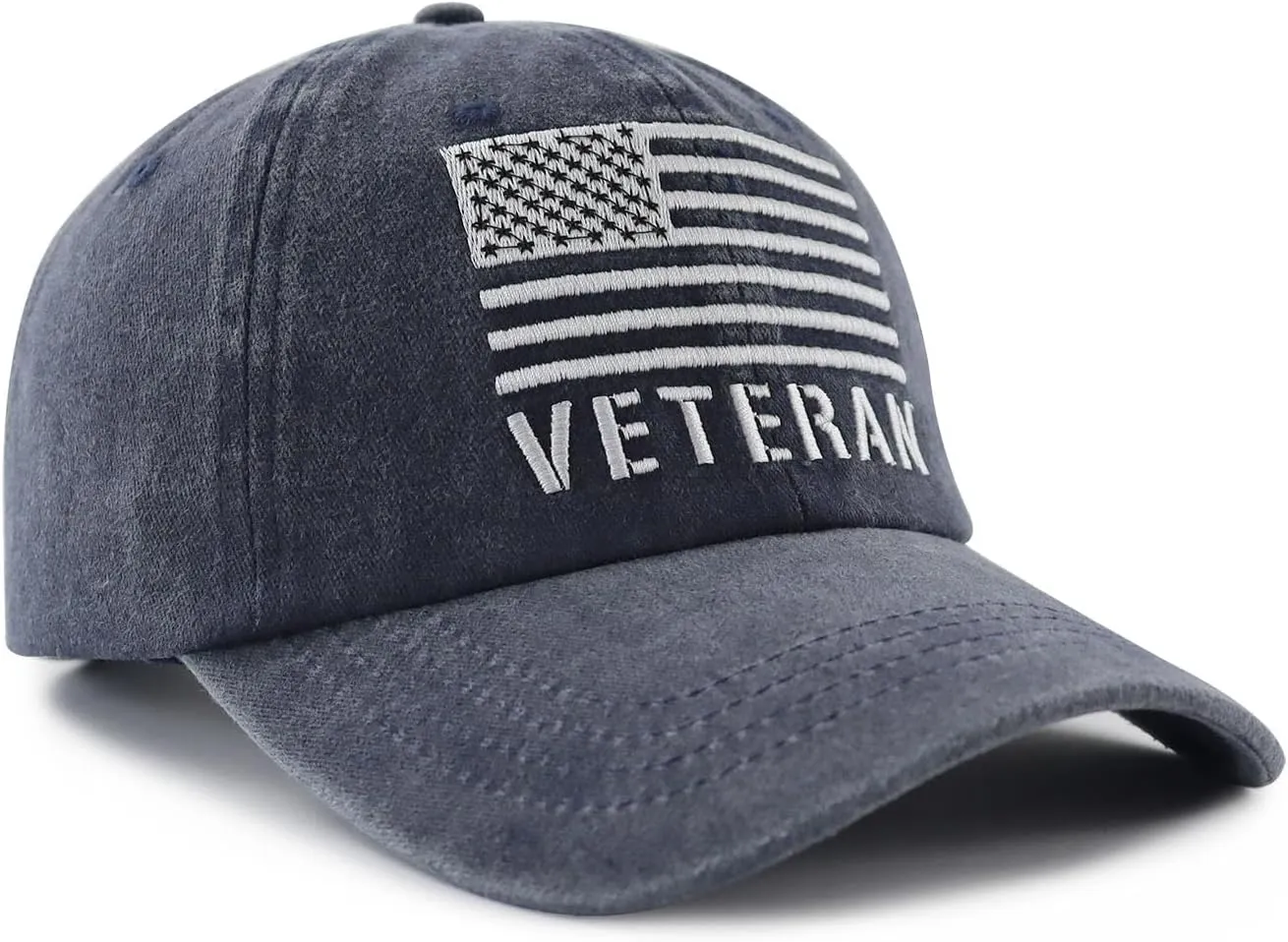 USA Flag Veteran Hat for Men Women, Funny Adjustable Embroidery American Army Military Baseball Cap
