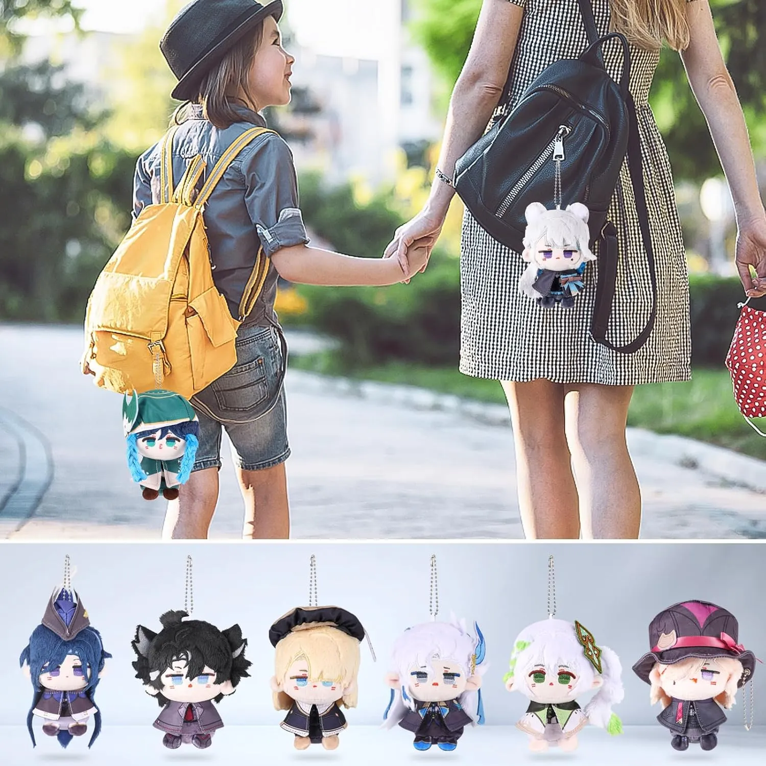 UTIEHD Genshin Impact Plush Keychains, Cute 4-Inch Collectible Doll - Compact Size for Bags and Keys for Fans (Nahida)