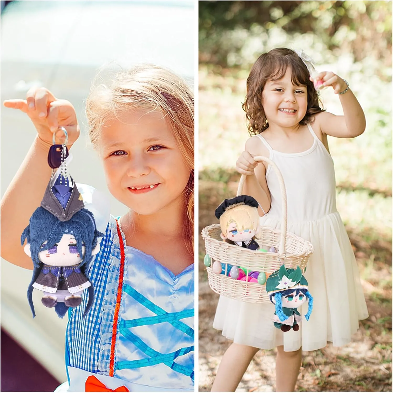 UTIEHD Genshin Impact Plush Keychains, Cute 4-Inch Collectible Doll - Compact Size for Bags and Keys for Fans (Nahida)