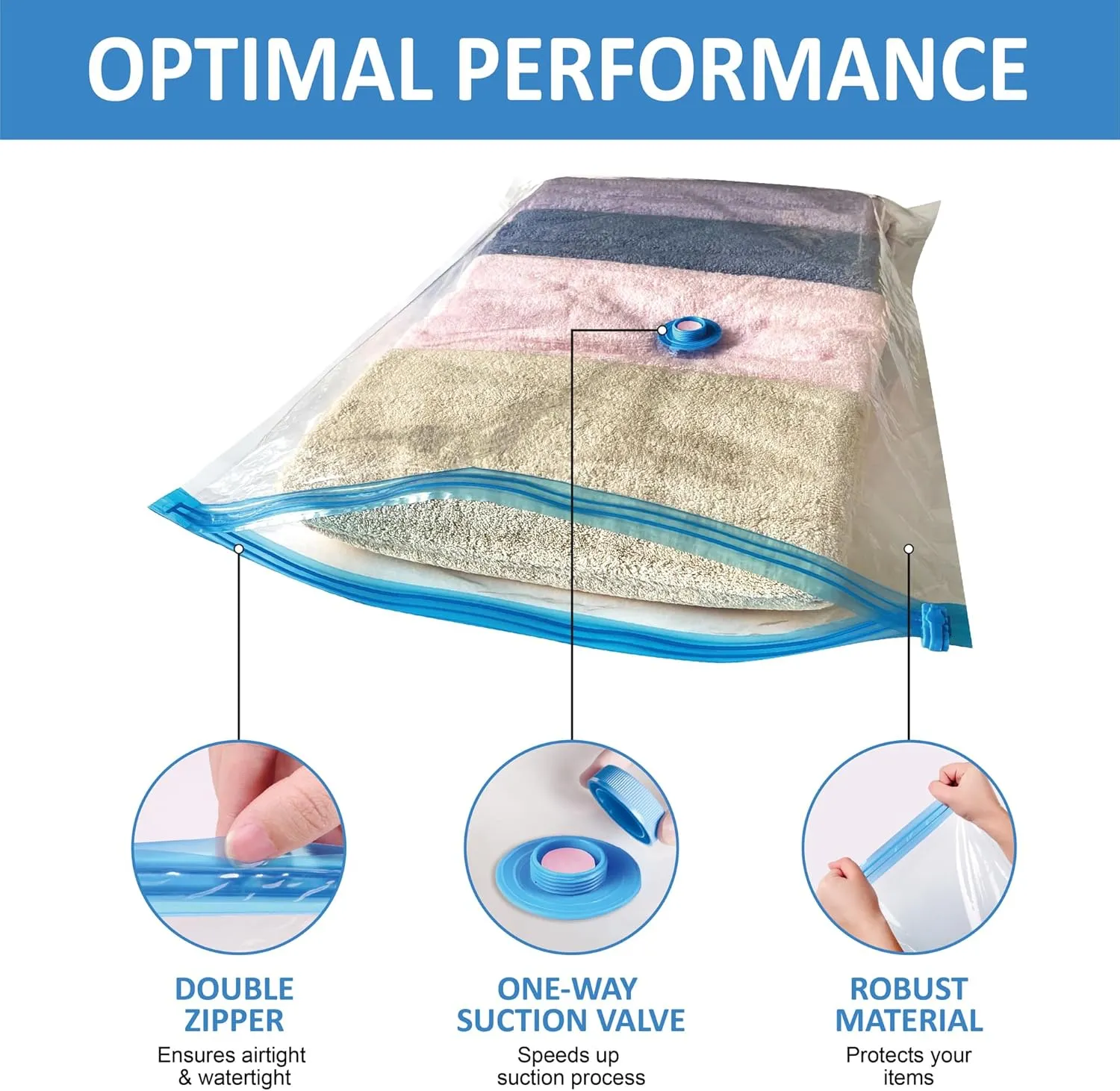 Vacuum Storage Bags with Electric Pump, 15 Large Space Saver Bags Vacuum Seal Bags with Pump, Space Bags, Vacuum Sealer Bags for Clothes, Comforters, Blankets, Bedding