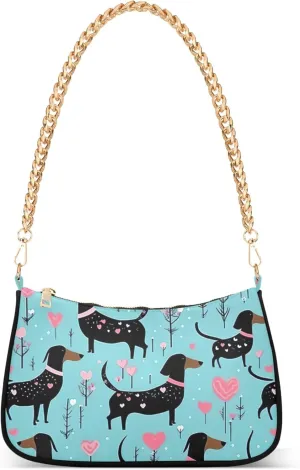 Valentines Hearts Womens Purse Hobo Party Clutch Women Shoulder Handbag Chain Shoulder Handbag