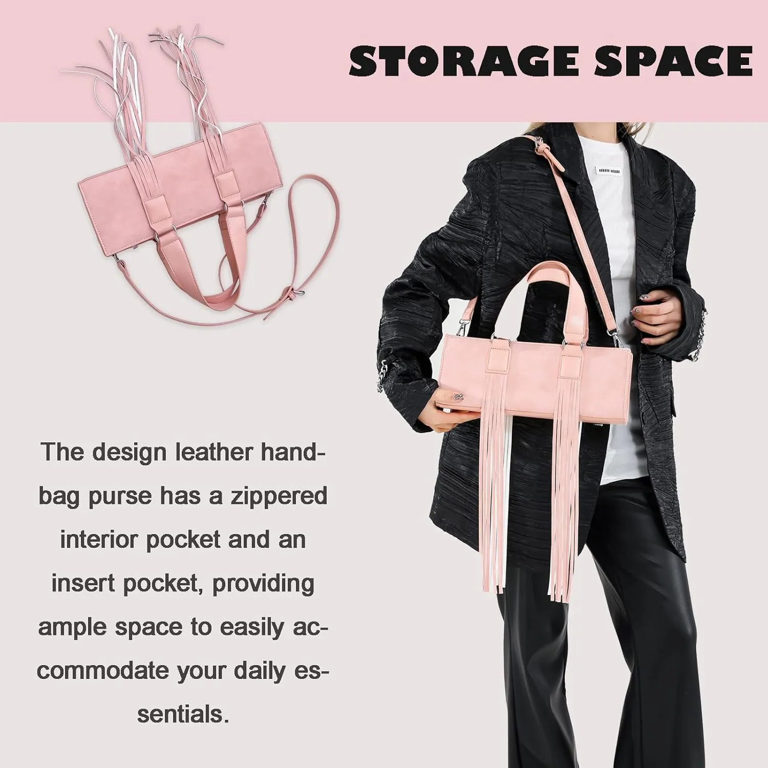 Vegan Leather Tote Bag for Women, Designer Work Purse with Gold Chain Strap & Zipper