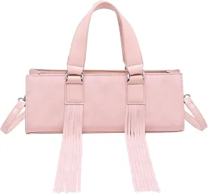 Vegan Leather Tote Bag for Women, Designer Work Purse with Gold Chain Strap & Zipper