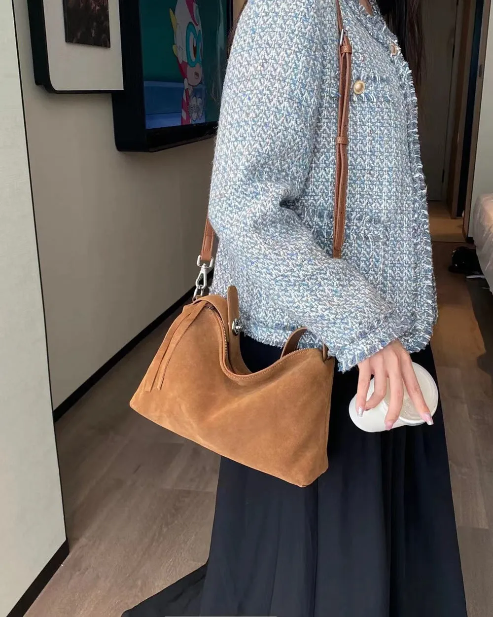 Velora Suede Hobo