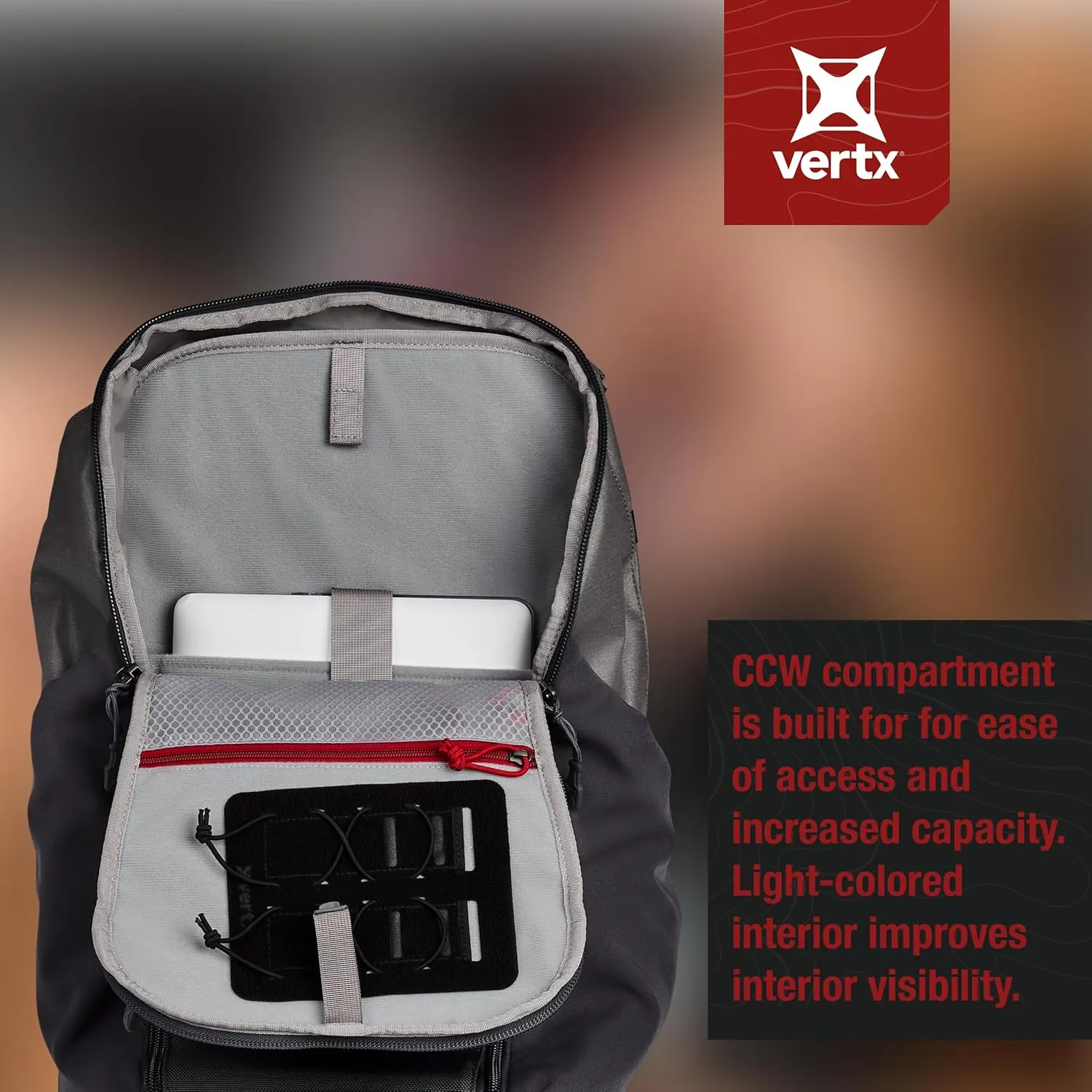 Vertx Basecamp Tactical Backpack 30L for Conceal Carry, Hiking, Overlanding, Travel, Work, Tactical Gear, Dark Earth (VTX5019)