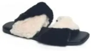 VHNY | Criss Cross Faux Fur Slippers | Multi | Size 6