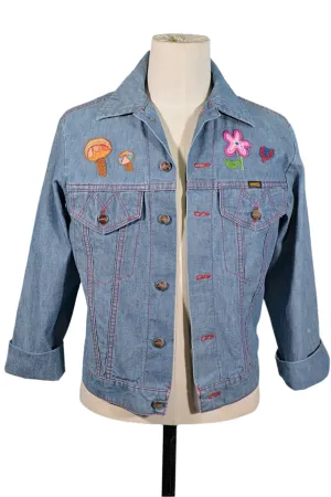 Vintage 60s/70s Embroidered Denim Jacket, OOAK, Maverick 38