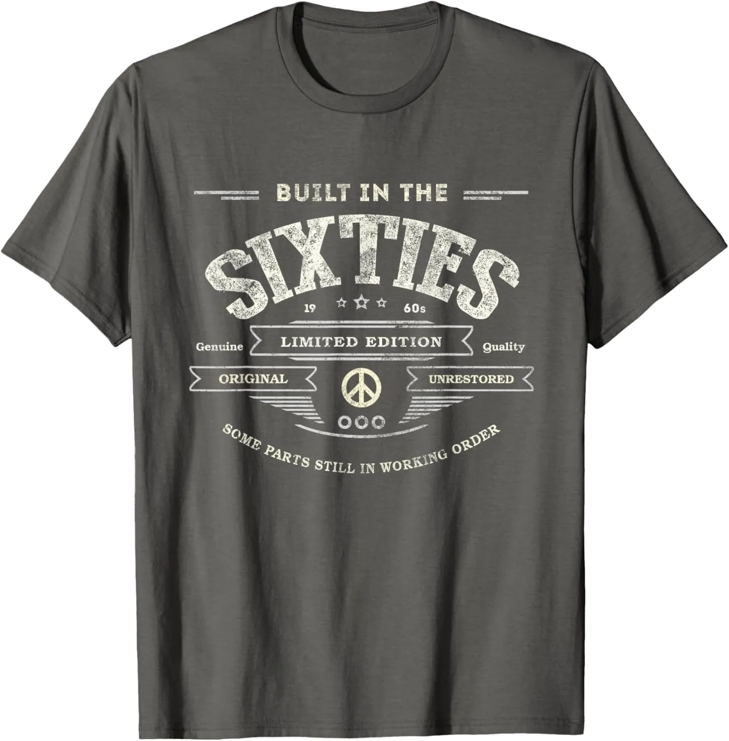 Vintage BUILT IN THE SIXTIES Funny 1965 Original Unrestored T-Shirt