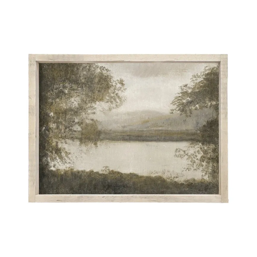 Vintage Lake Landscape Art