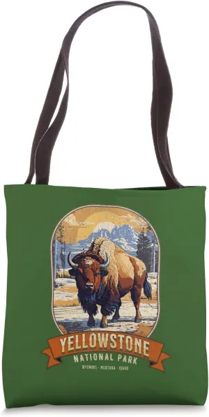 Vintage Yellowstone National Park Retro Visitor Souvenir Tote Bag