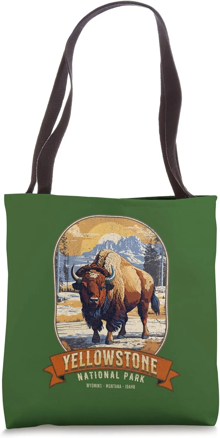 Vintage Yellowstone National Park Retro Visitor Souvenir Tote Bag