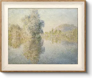 VIYYIEA Framed Canvas Wall Art, Lake Landscape Wall Art for Living Room, Vintage Natural Oil Painting Picture, Beautiful Scenery Home Decor, Bathroom Wall Decor -【Reflection】-(10"x12")