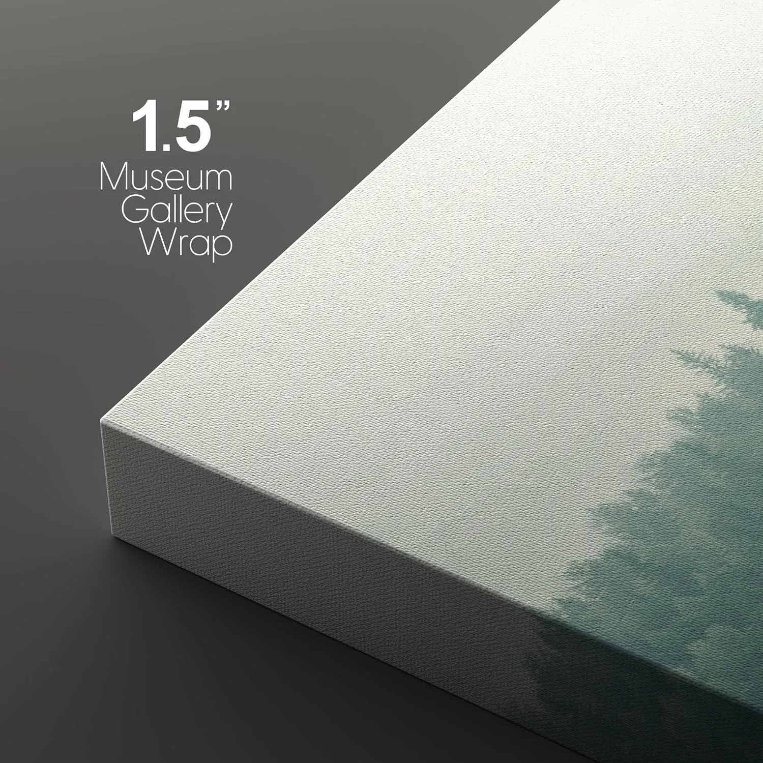 wall26 Canvas Print Wall Art Set Aerial View Mist Forest Tree Mountain Nature Wilderness Photography Realism Rustic Landscape Colorful Cool for Living Room, Bedroom, Office - 24"x36"x3 Panels