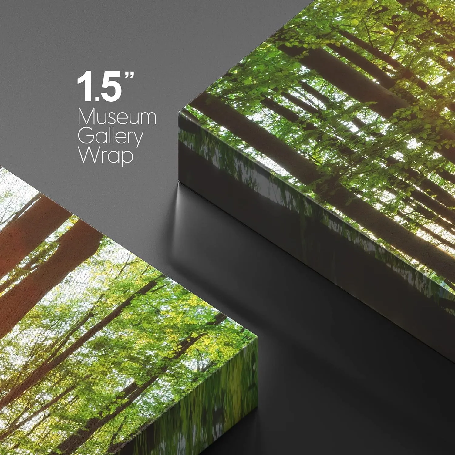 wall26 Canvas Print Wall Art Sunrise Over The Green Forest Nature Wilderness Photography Modern Art Rustic Scenic Colorful Multicolor for Living Room, Bedroom, Office - 24"x36"