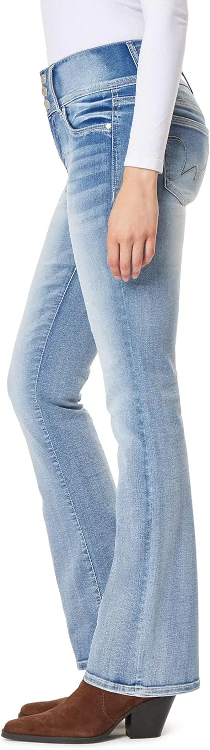 WallFlower Women's Sassy Bootcut High Rise Insta Soft Juniors Jeans