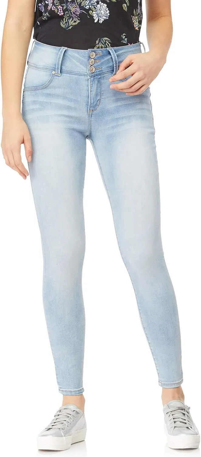 WallFlower Women's Sassy Skinny High-Rise Insta Soft Juniors Jeans (Standard and Plus)